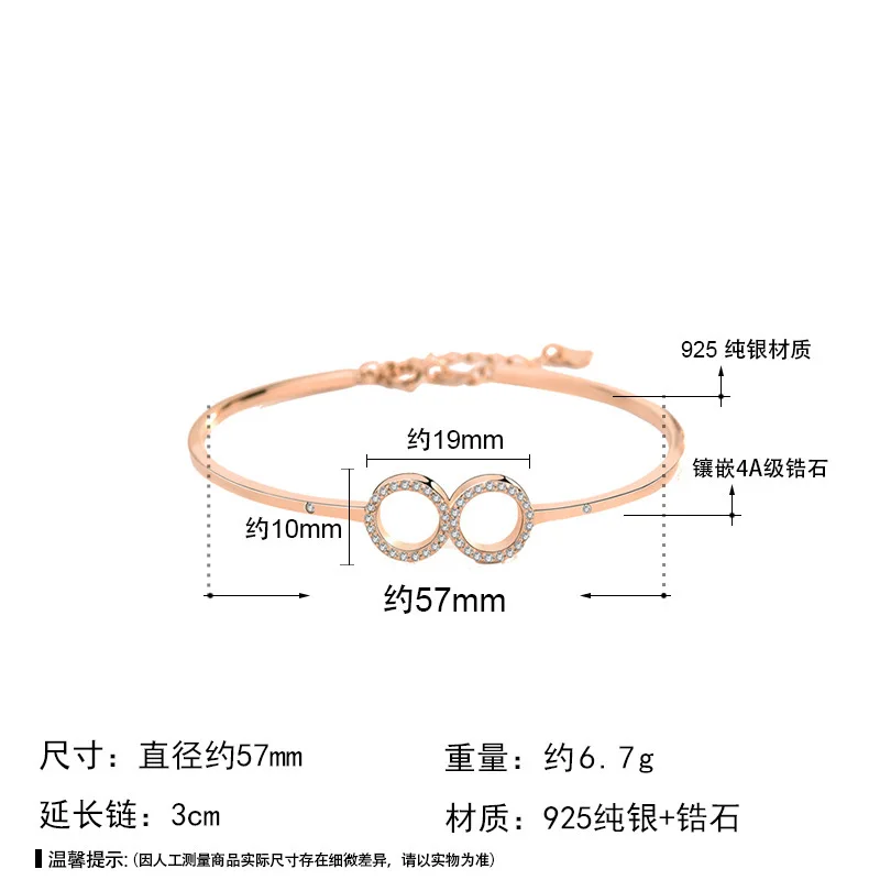 

Trendy Real 925Silver Bracelet Fit Original Design Beads Charms Bangle Light Luxury Jewelry Gift for Women