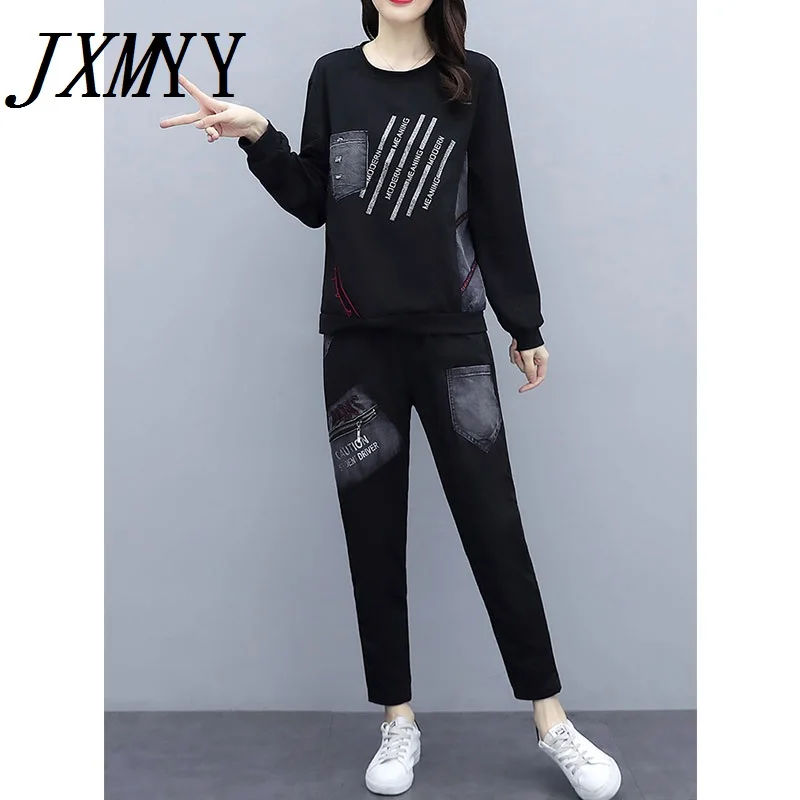 JXMYY модный телефон Свободный Повседневный Удобный джинсовый женский костюм