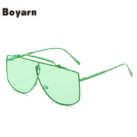 boyarn new style one piece sunglasses womenall in one personality contrast color and uv protection personality sungalsses uv400