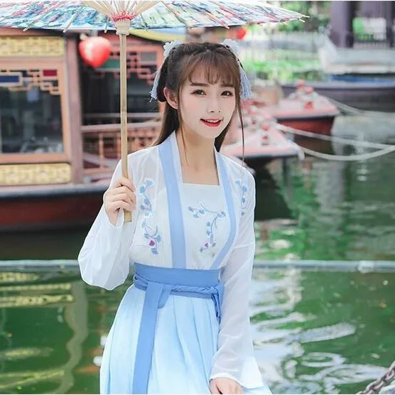 Традиционное китайское платье ханьфу Женские китайские танцевальные костюмы