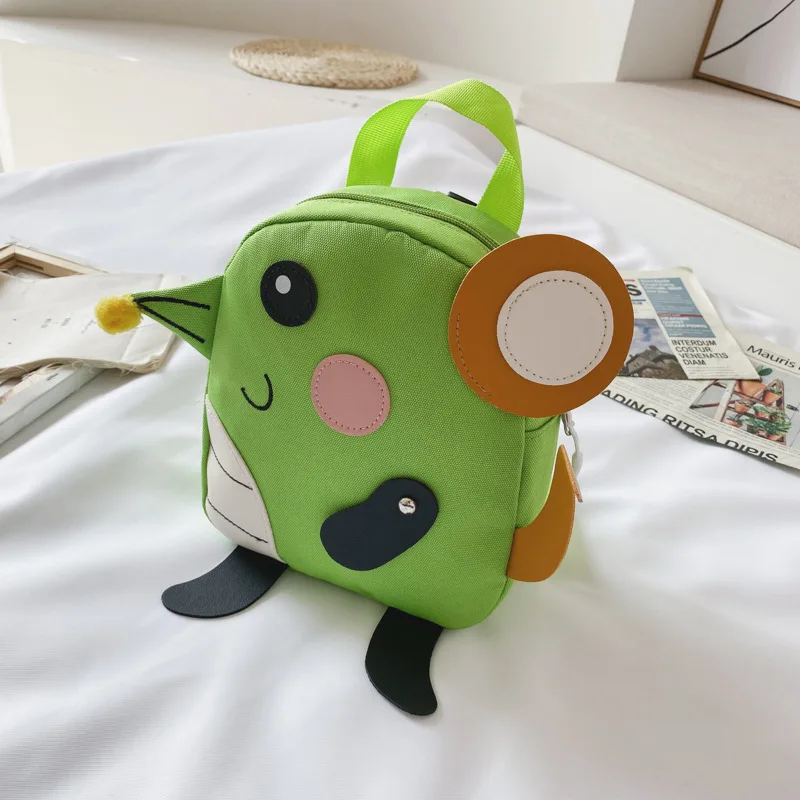 Korean Style Kindergarten Children's nylon Schoolbag mochilas   Cartoon kawaii bag Cute mouse  Animal Boy Girls' Zipper Backpack