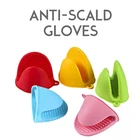 Утолщенные перчатки для микроволновой печи, перчатки для высокотемпературной печи, перчатки для выпечки, противоожоговый силиконовый чехол, кухонный инструмент, зажим для чаши