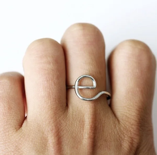 Кольца в виде букв дневного алфавита оригинальные кольца с именем