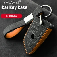 2021suede leather key case cover for bmw 1 2 3 4 5 6 7 series x1 x3 x4 x5 x6 f30 f34 f10 f07 f20 g30 f15 f16 auto accessories