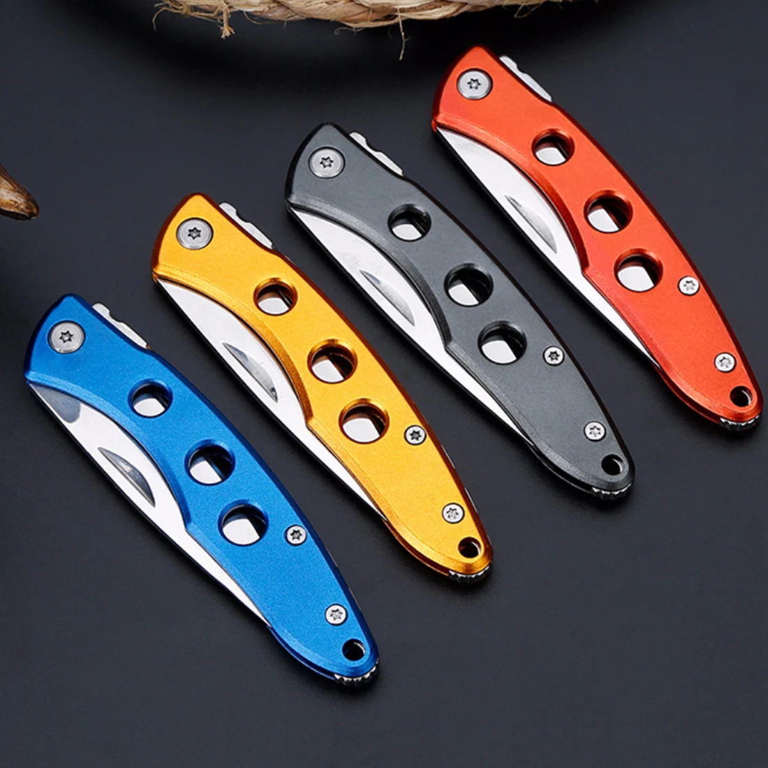 

1pcs Tactical Survival Knife Multifunctional Folding Fruit Blade Hunting Camping Portable Military Outdoor Self-defense Knife