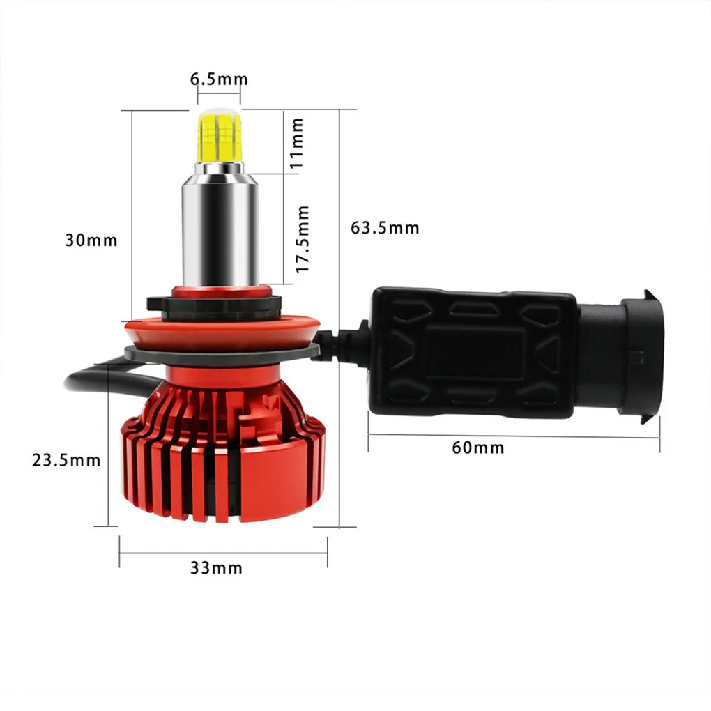 

1 Pair H1 6-Side 360 Degree Car 36LED Headlight Replacement Kit Bulbs Hi/Lo Beam 6500K 12-30V