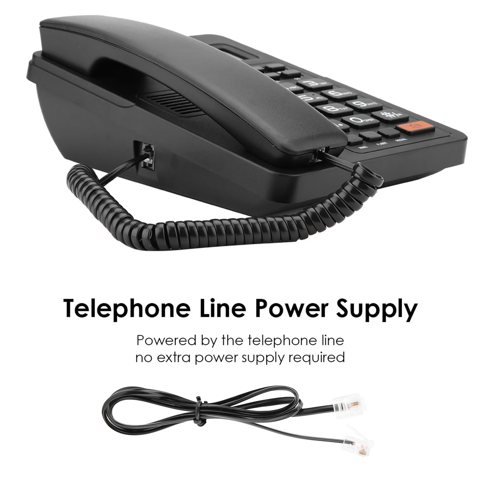 

Telephone LandlineLarge Screen Caller ID Display Landline Wired Home Office Fixed Telephone Suitable For Home Office