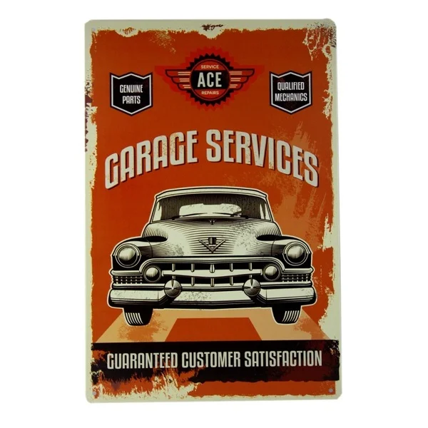 

ACE GARAGE SERVICES LARGE METAL TIN SIGN POSTER VINTAGE STYLE OL WORKSHOP DECOR