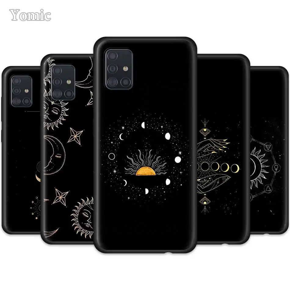 Искусство с подсолнечником для кошек со змеиным рисунком Луны чехол Samsung