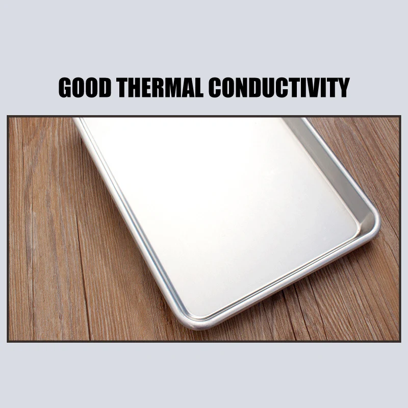 

Silvery Rectangular Aluminum Alloy Cake Baking Tray Safe and Environmentally Friendly DFK889