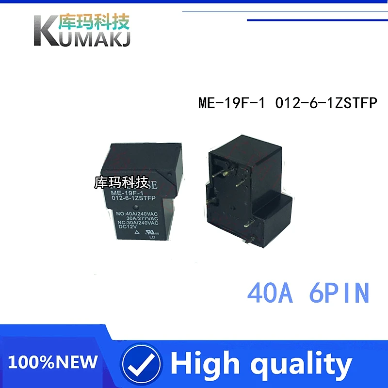 3 шт./лот 100% новое реле Φ 012-6-1ZSTFP ME 19F 1 012 6 1ZSTFP 12VDC 40A 6PIN | Электронные компоненты и