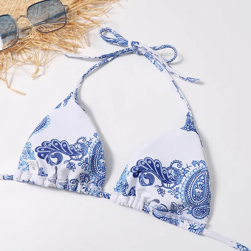 

Brand New Bikini Swimsuit Ladies Sexy Double-sided Printed Swimsuit Beachwear Summer Two-piece Swimsuit Spa Suit