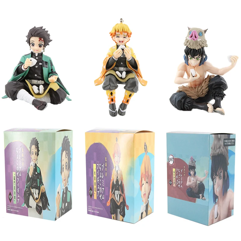 

Anime Demon Slayer Kimetsu No Yaiba Action Figures Model Kamado Tanjirou Agatsuma Zenitsu Hashibira Inosuke Collectible Toy