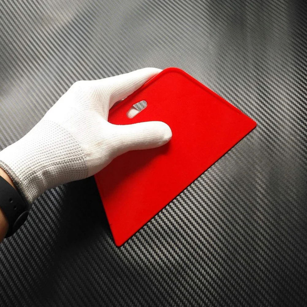 4PCS Plastic Putty Filler Scrapers Set Flexible DIY Putty Cleaning Decorate Flexible Wallpaper Paint Scrapers Tool With Hole Red