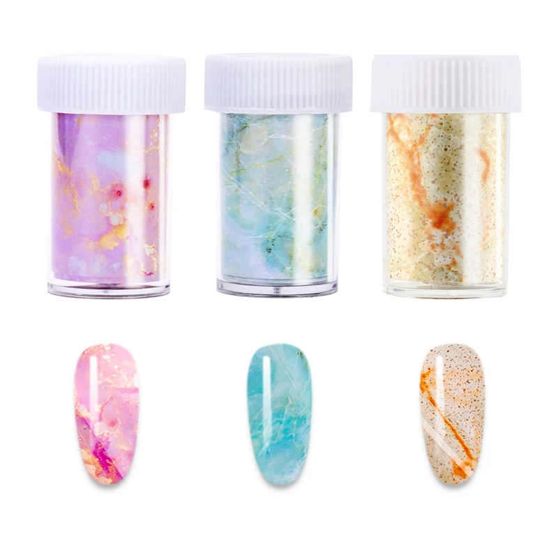 Розовая мраморная Фольга для ногтей наклейка блестящее небо переводная бумага