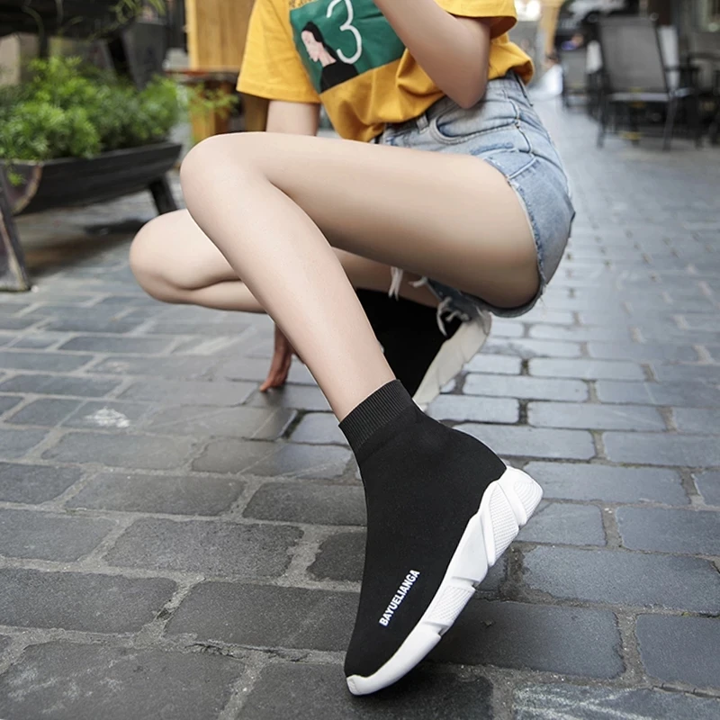 

New socks shoes high tube single shoes trend student men and women shoes casual lazy shoes spring, autumn and winter