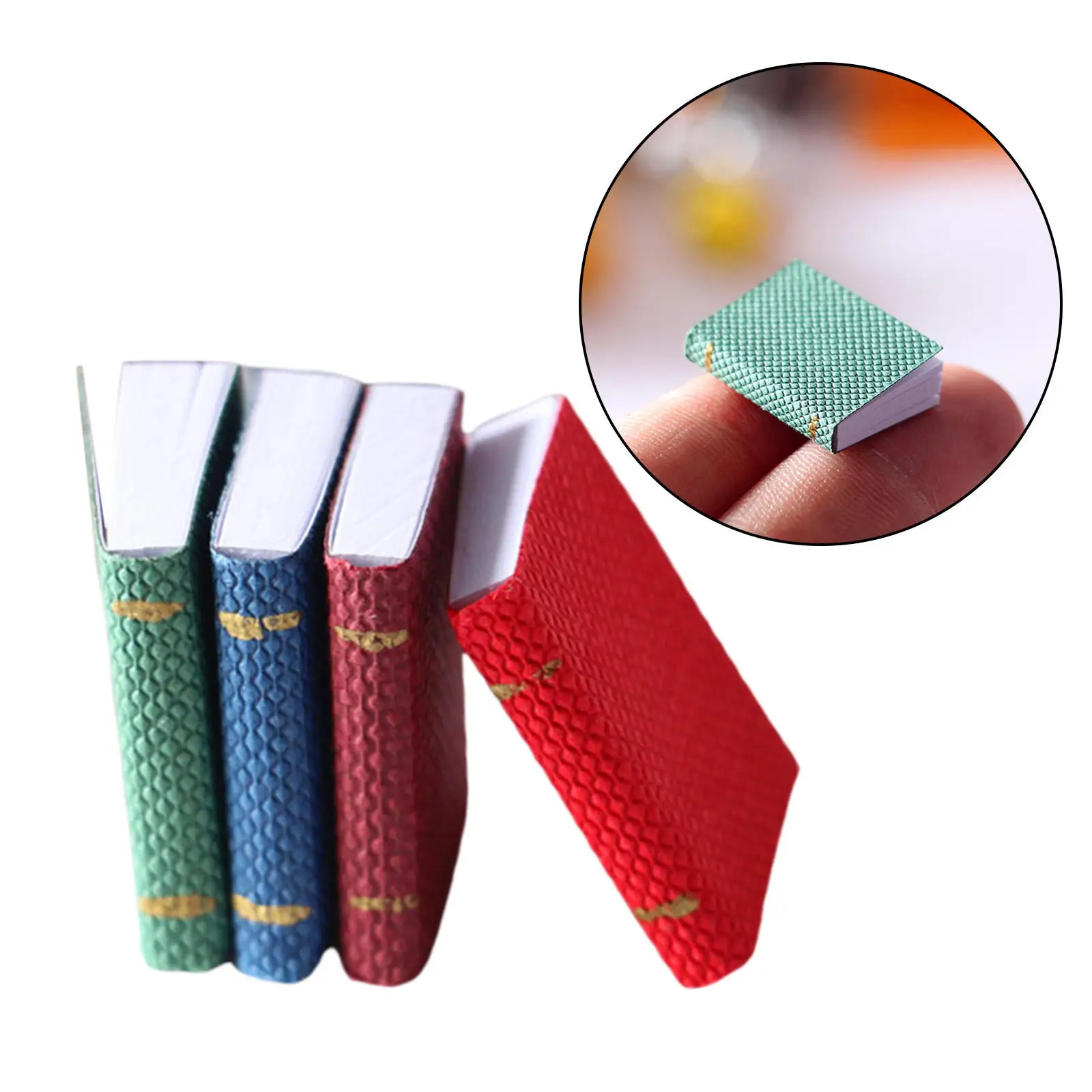 

4pcs Assorted Reading Books for 1:6 Dolls & 1/12 Dollhouse Study Bookshelf Library Life Scene Prop Decoration Toys