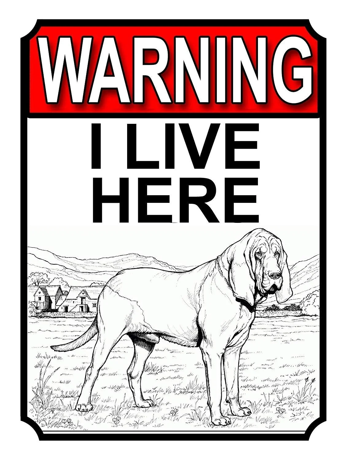 

Warning I Live Here Retro tin sign nostalgic ornament metal poster garage art deco bar cafe shop