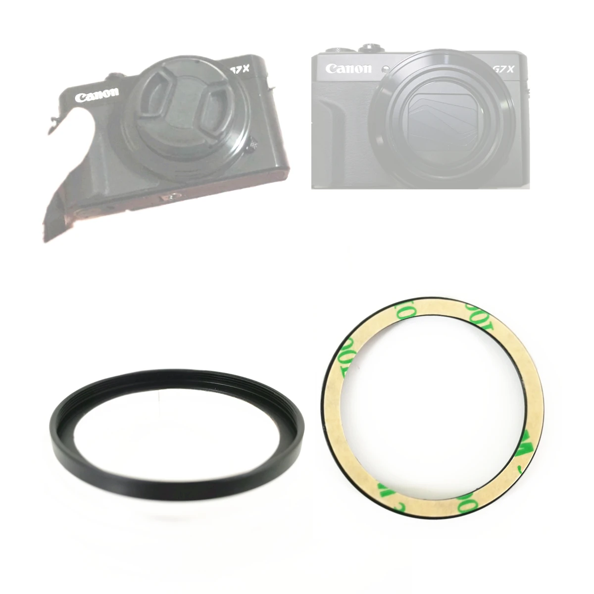 

40.5mm Metal Filter Ring Adapter for Canon G7X Mark III II G5X G5XII C-LUX Sony ZV1 ZV-1 Camera