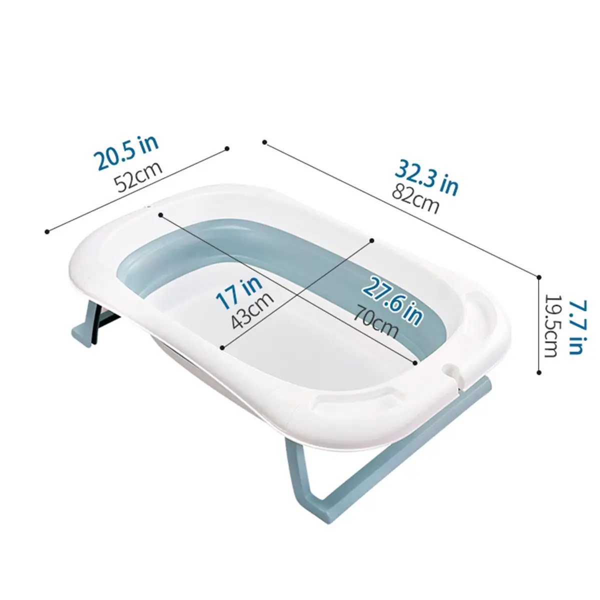 

Newborn Baby Folding Bath Tub Baby Swim Tubs Bath Body Washing Portable Foldable Non-Slip Safe Kid Bathtub w/ Thermometer