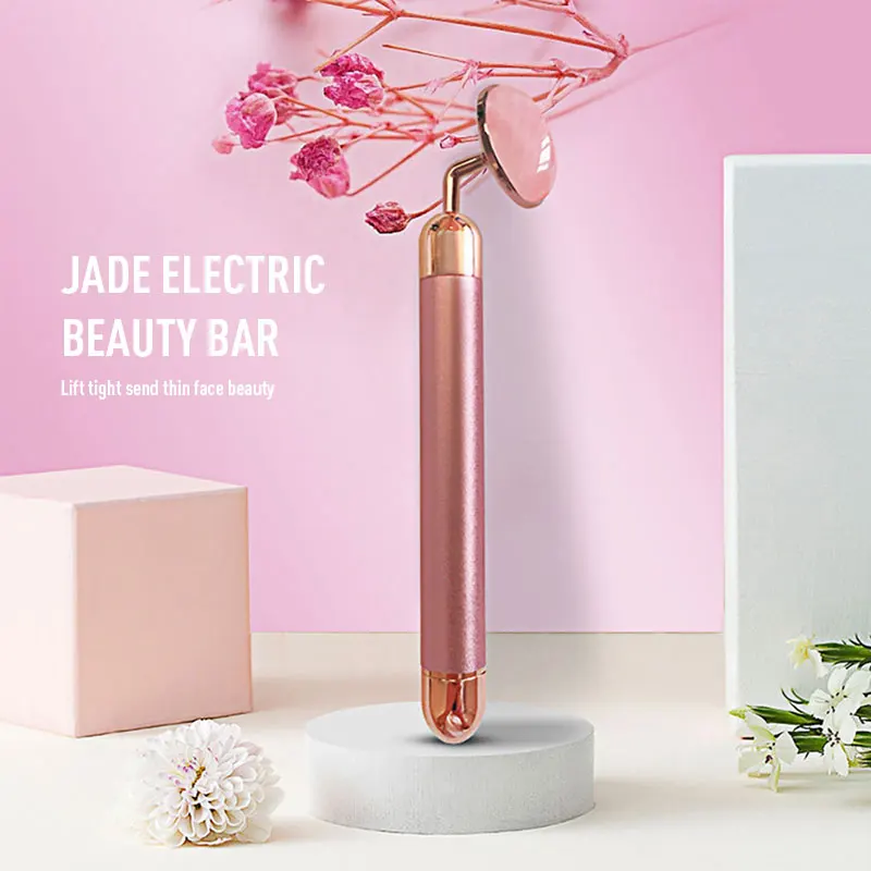 24K Jade beauty stick V лицо артефакт подтяжка лица палка для массажа роликовый лицевой спа