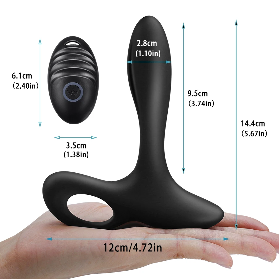 Беспроводной удаленный массажер простаты HWOK силиконовая Анальная пробка