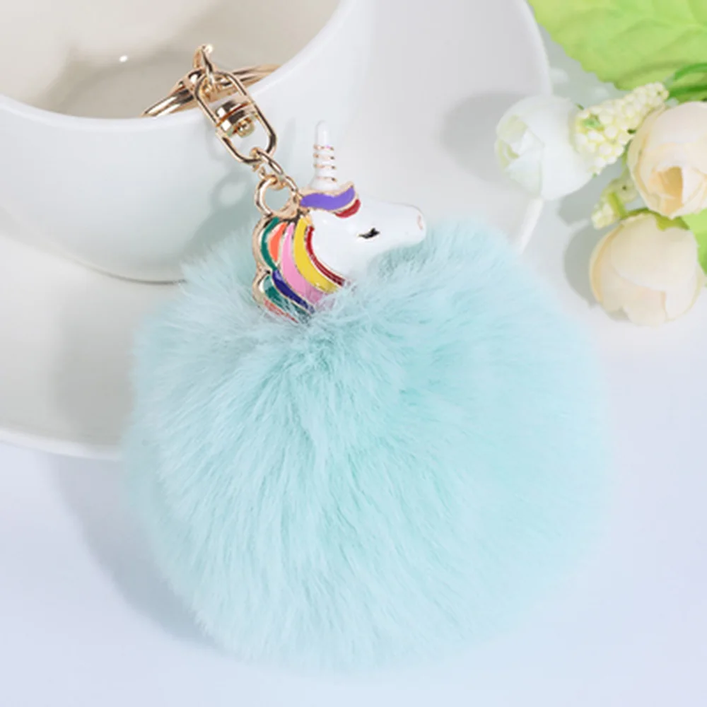 Брелок для автомобиля Изысканный милый цвет Единорог Пони плюшевый шар сумка