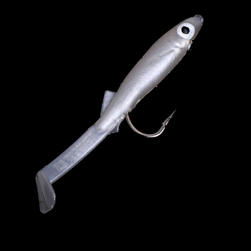 

3pcs 3D Eyes Eel Fishing Lures With Hook Silicone Bass Crank Swimbaits Tackle R58B
