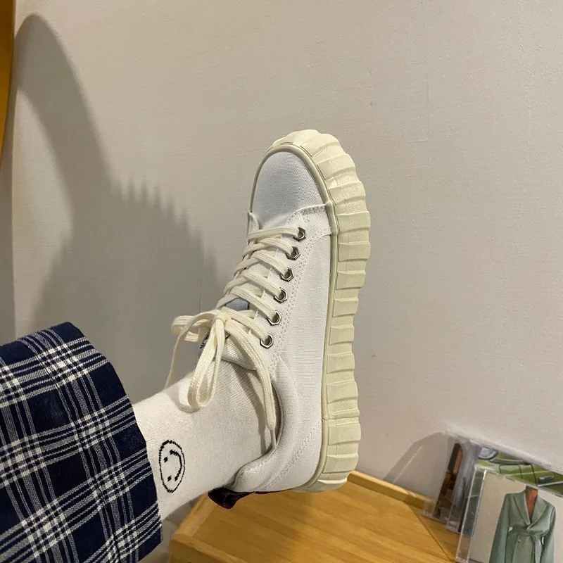 

Women Hot Skateboarding Shoes,Biscuit Thick Bottom Canvas Shoes,Original Casual Shoes,Size 35-40