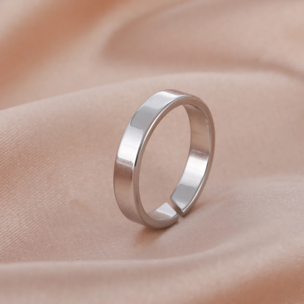 COOLTIME простые парные женские кольца мужские обручальные подарки из нержавеющей стали минималистичное Открытое кольцо модные украшения оптом