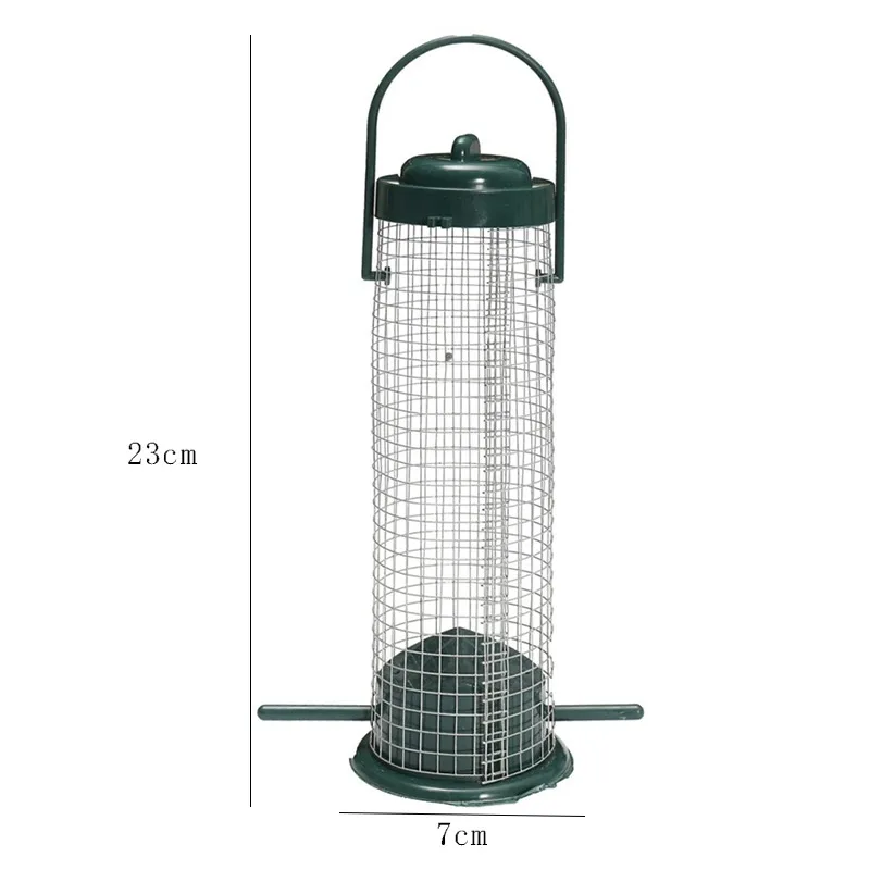 

Green outdoor bird feeder plastic wild bird peanut seed nut feeder hanger bird supplies standing feeder