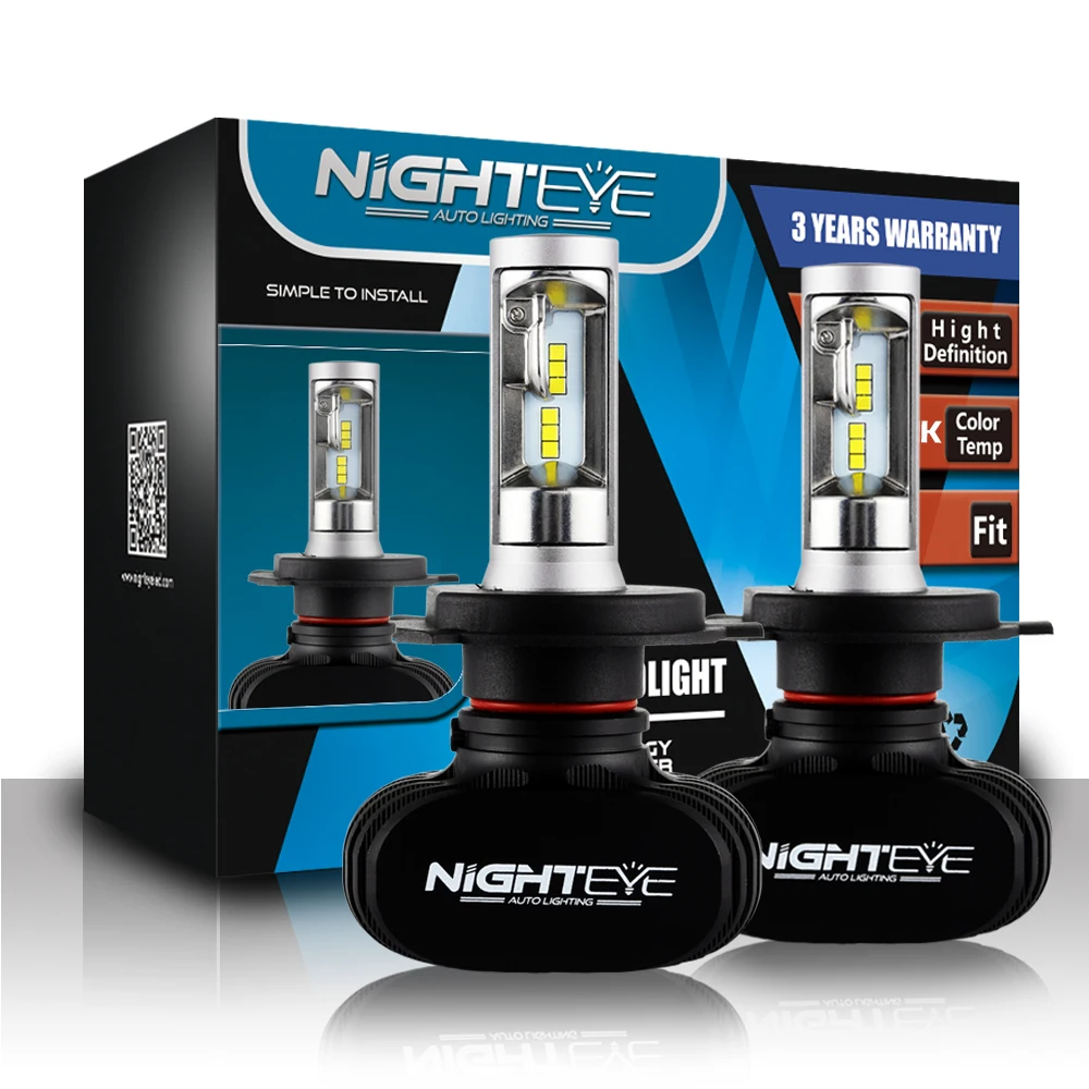 Светодиодный светильник NIGHTEYE H4 H8 H7 H11 9005 9006 для автомобильных головных ламп 8000LM