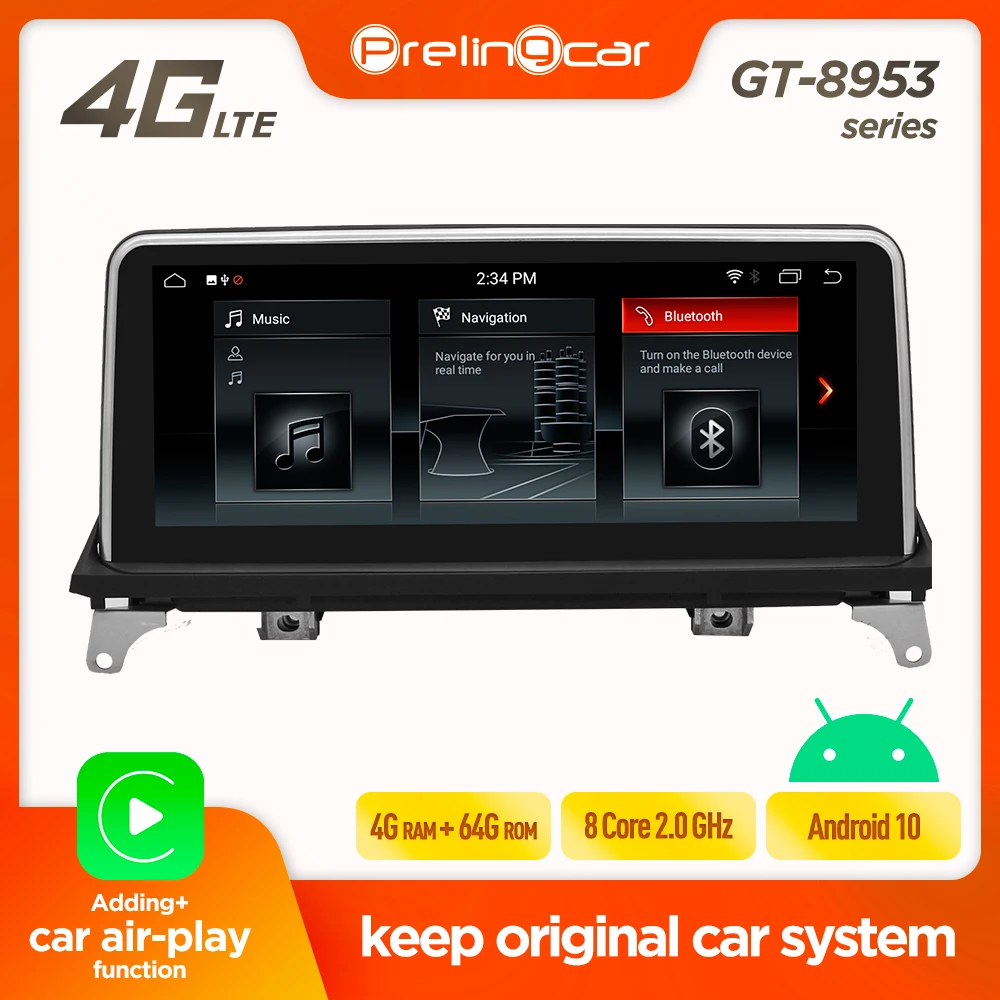 Автомагнитола Prelingcar мультимедийный видеоплеер с gps система Android 9 0 для BMW X5 X6 E70 E71