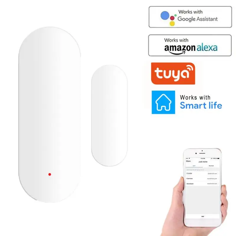 

Centechia Tuya Smart ZigBee Door Window Contact Sensor Smart Home Wireless Door Detectors Open/Close APP Remote Alarm