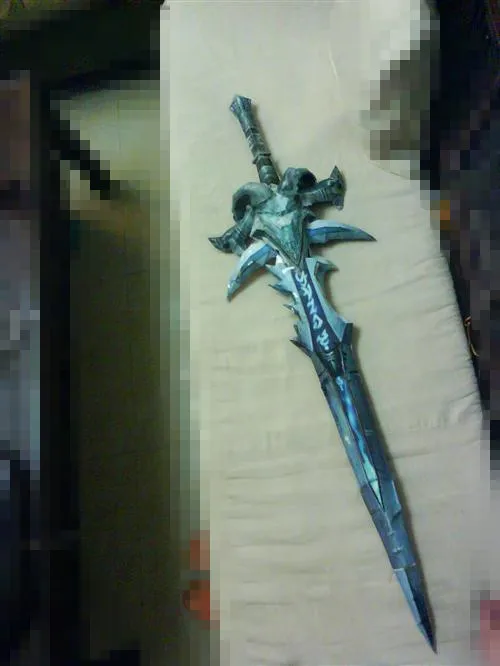 3D Paper Model Lich King Arthas FrostMourne Sword Weapon Finished Length 1.2m | Игрушки и хобби