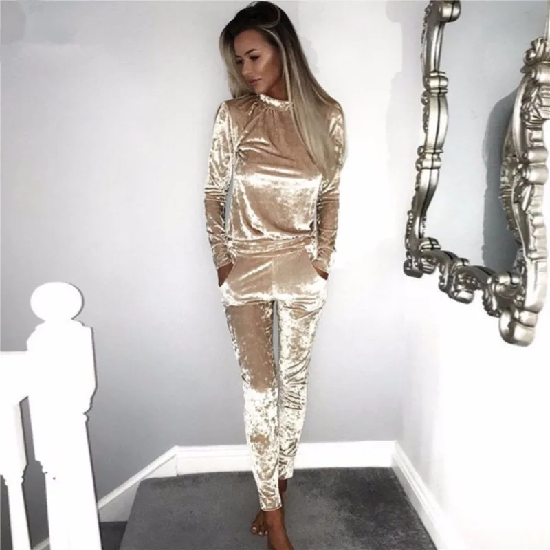 Женский спортивный костюм из двух предметов осенне-зимний свитшот брюки для бега