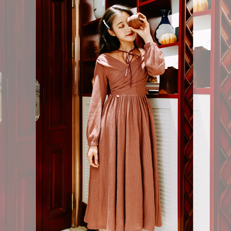 Женское трикотажное платье-трапеция YAMDI подиумное винтажное платье с длинным