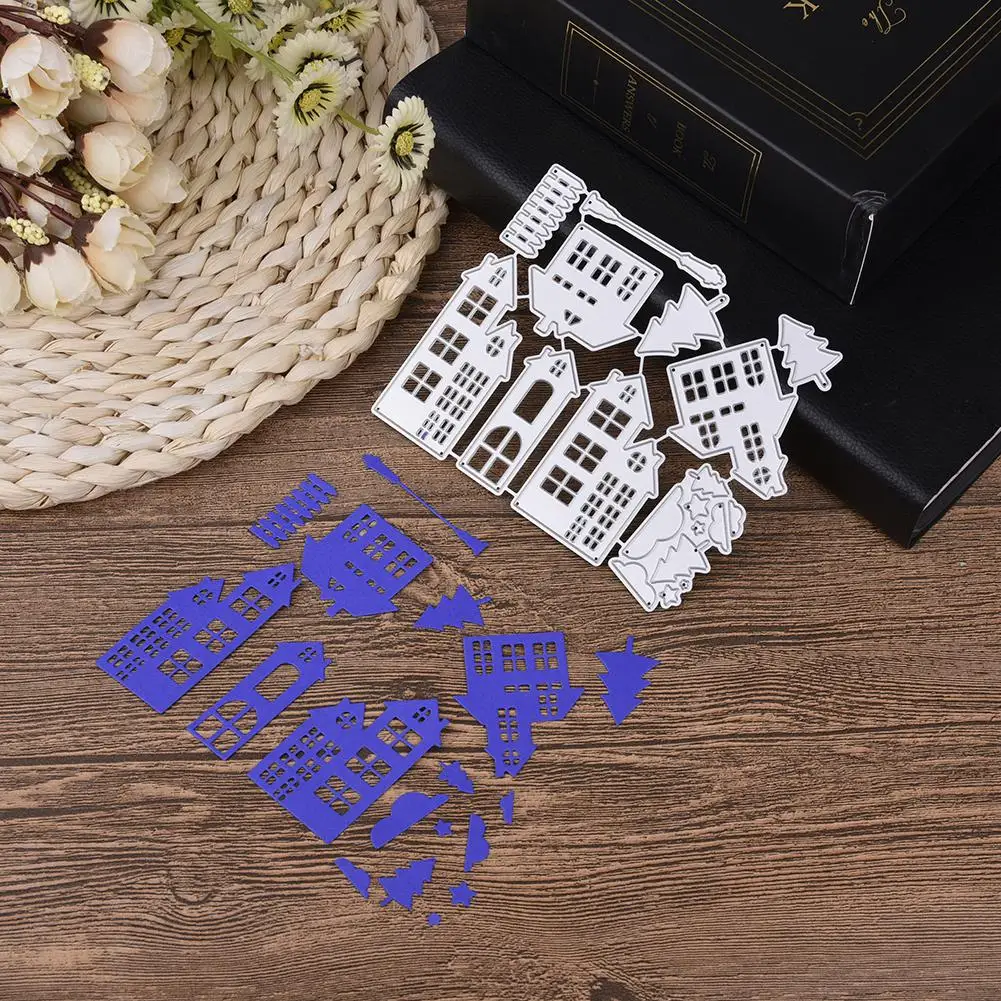 Yfashion Christmas House Cutting Dies Stencil Metal Template Mould for DIY Scrapbook Album Paper Card | Дом и сад