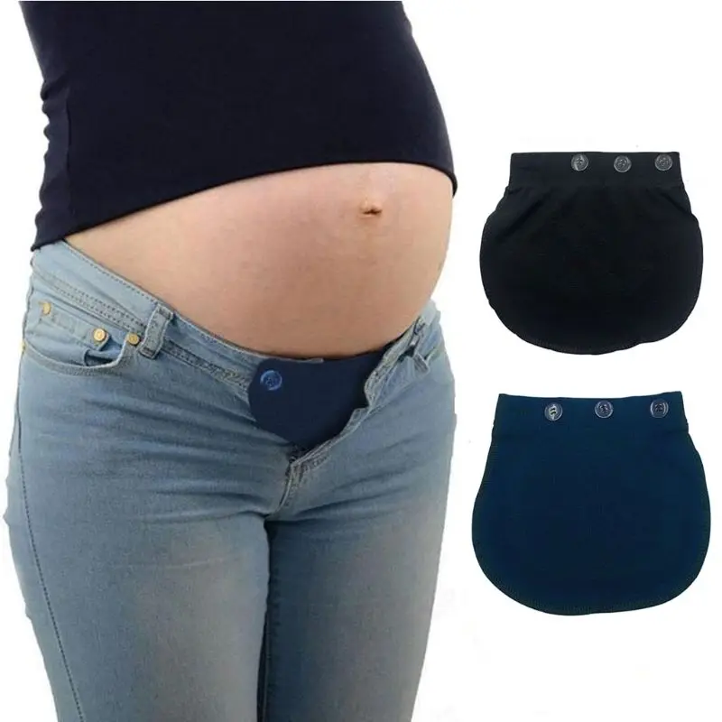 

Maternity Waistband Elastic Extender Soft Pants Belt Extension Buckle Button Lengthening Pregnant Women Pregnancy Adjustable