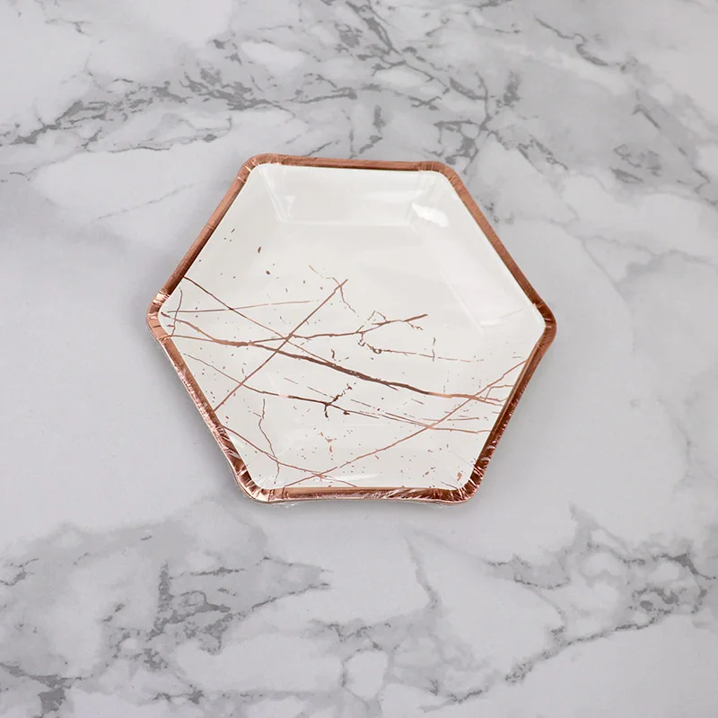7inch plate 8pcs Черные розы тема вечерние одноразовые бумажные тарелки салфетки для стаканчиков соломенная мраморная посуда наборы дети День рождения Свадебные украшения - Цвет: 7inch plate 8pcs