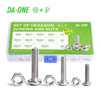 da one m3 m4 m5 m6 screw and nut set hexagon socket allen screws and hex nut 304 stainless steel bolt assortment kit set