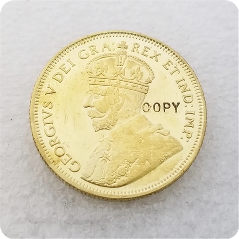1914 Канада пять и десять долларов Джордж V Gold копировальные монеты памятные