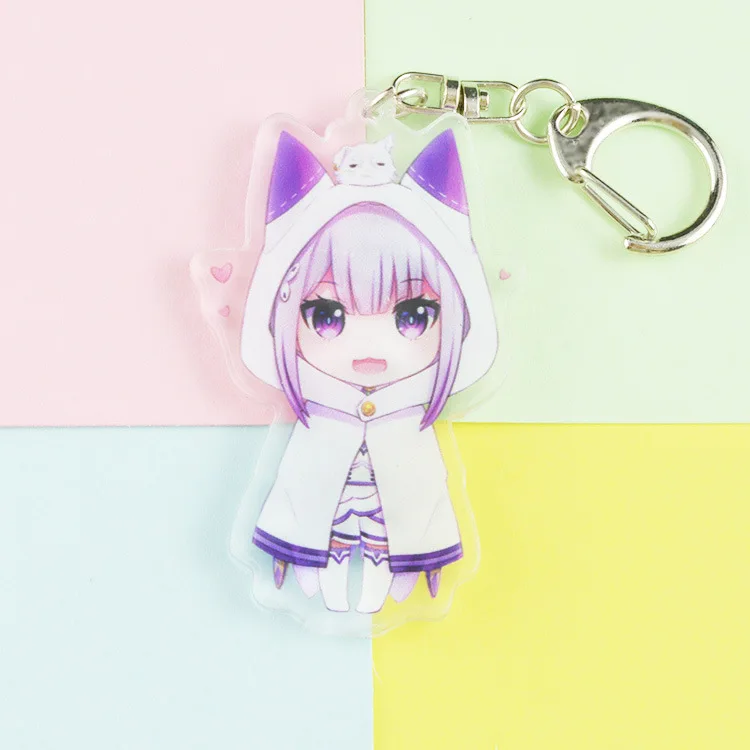 Брелок для ключей RE Zero двусторонняя периферийная деталь с рисунком ОЗУ Рем ТВ