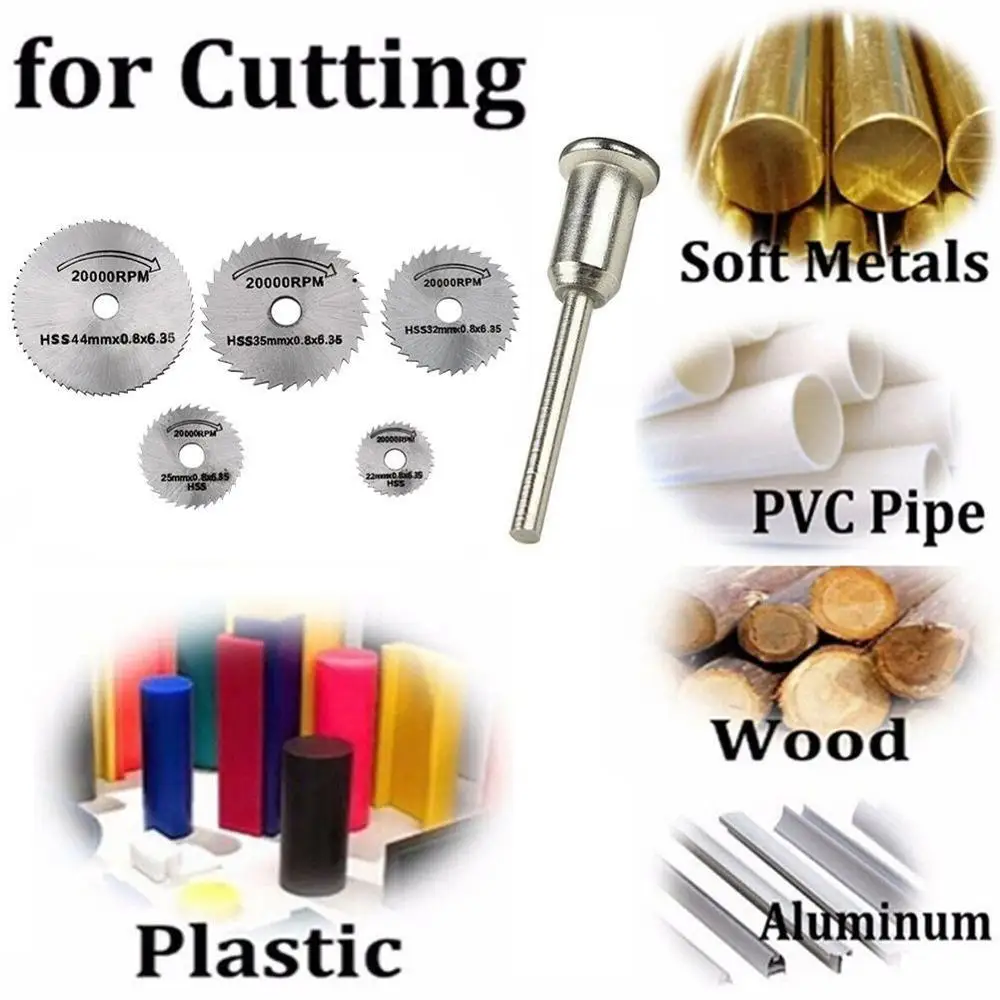 

1 Set HSS mini circular wood cutting saw Cutting Disc for Wood Plastic metal Carving saw wheel Rotary Drill Accessories