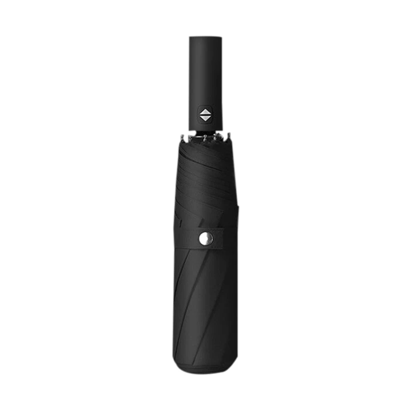

Luxury Large Automatic Umbrella Men's Strong Windproof Three-Fold Umbrella Rain Men's Solid Color Umbrella