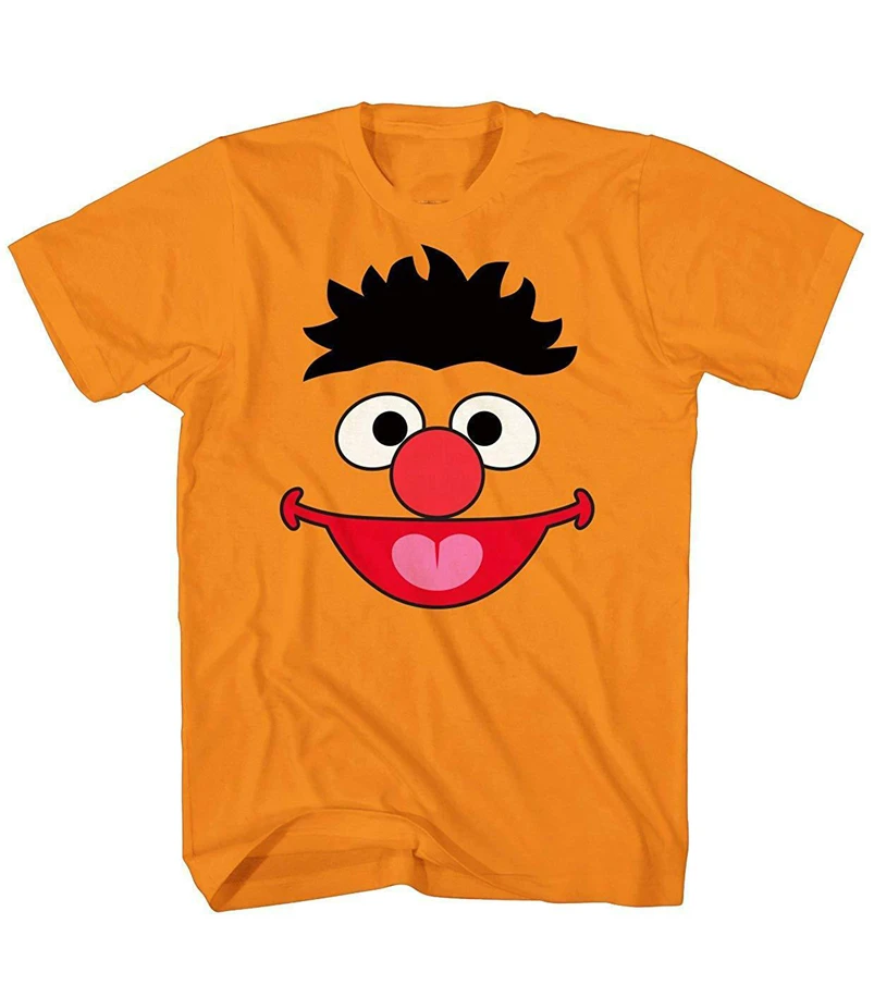 Забавная футболка Улица Сезам с изображением лица Эрни юмором Бертом