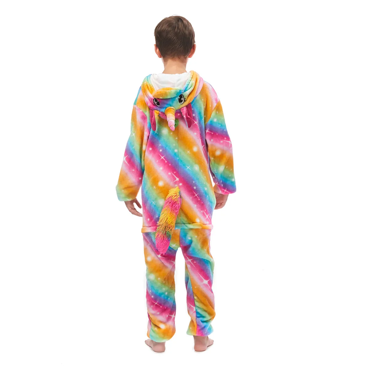 Детские фланелевые пижамы Детская зимняя Пижама комбинезоны для мальчиков и