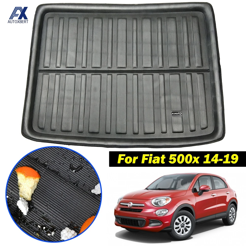 For Fiat 500X 2014 2015 2016 2017 2018 2019 Tailored Boot Liner Rear Trunk Mat Cargo Floor Tray Carpet Luggage Tray