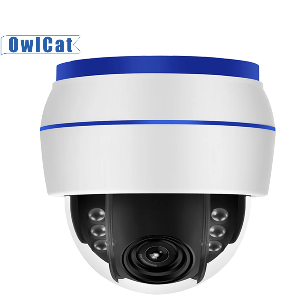 OwlCat HD 2MP 5MP купольная PTZ ip-камера Wifi 5X оптический зум Аудио Микрофон SD слот ИК
