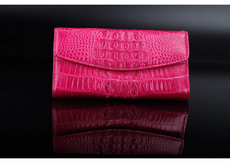 Woman's crocodile leather purse High quality leather